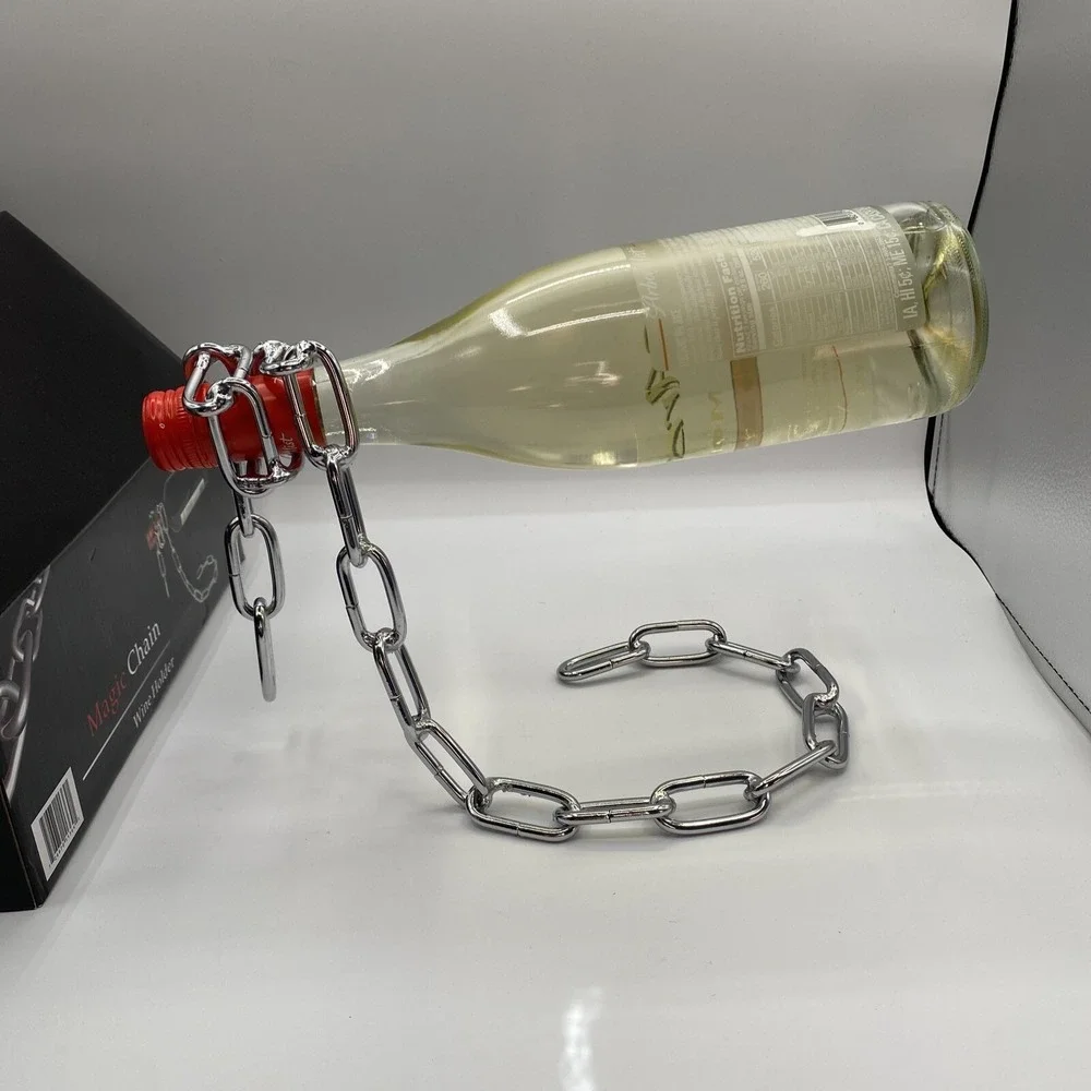 Magic Iron Chain Wine Bottle Holder‎